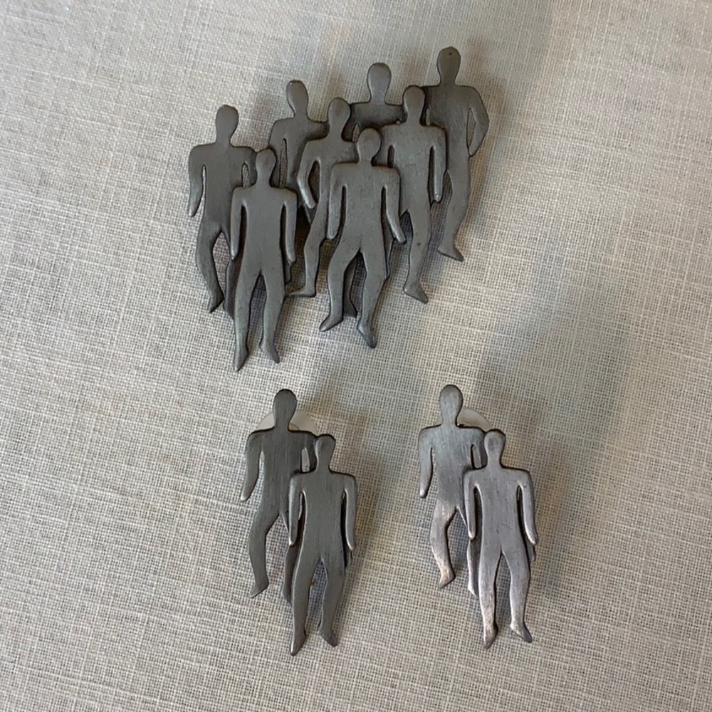 80’s Bold and chunky Pin & Earring Set